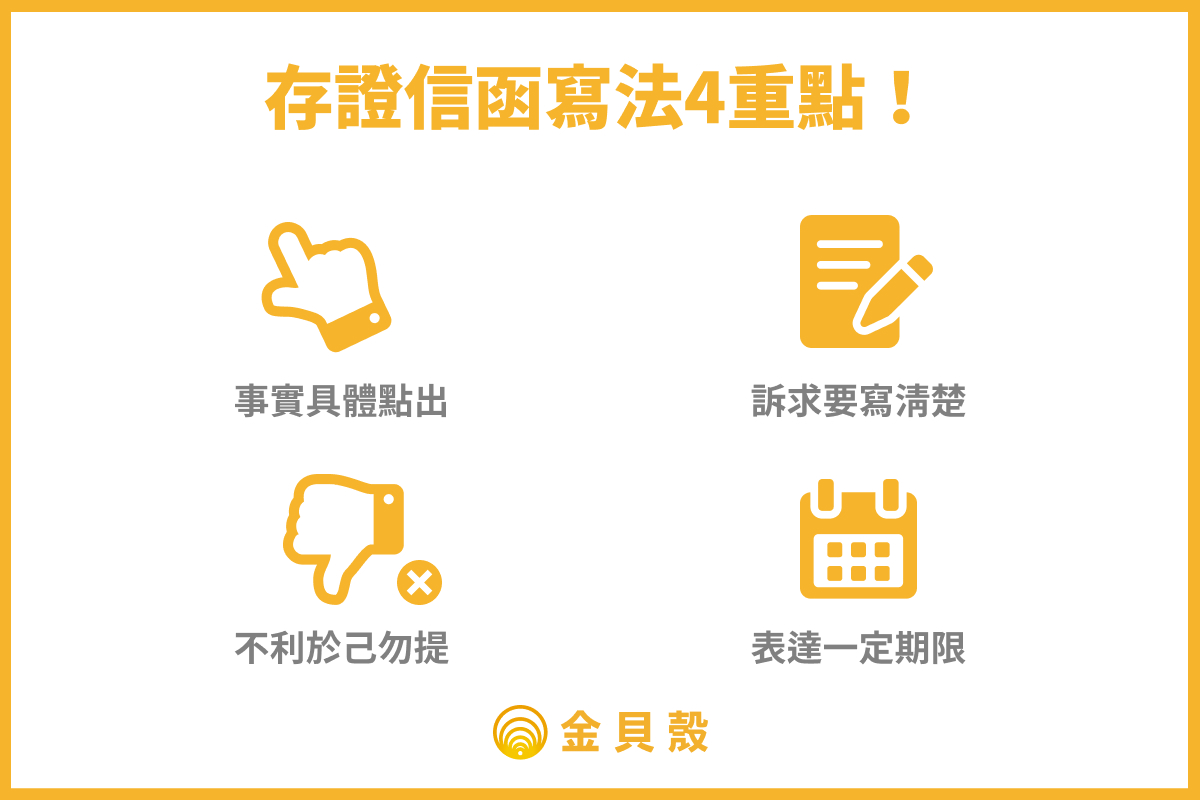 存證信函寫法4重點！