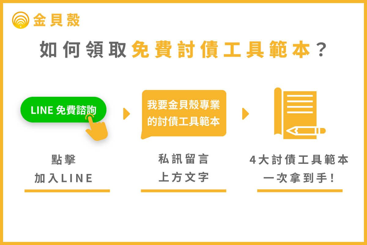 點擊Line免費諮詢,索取支付命令、本票裁定、存證信函、換發債權憑證的範本
